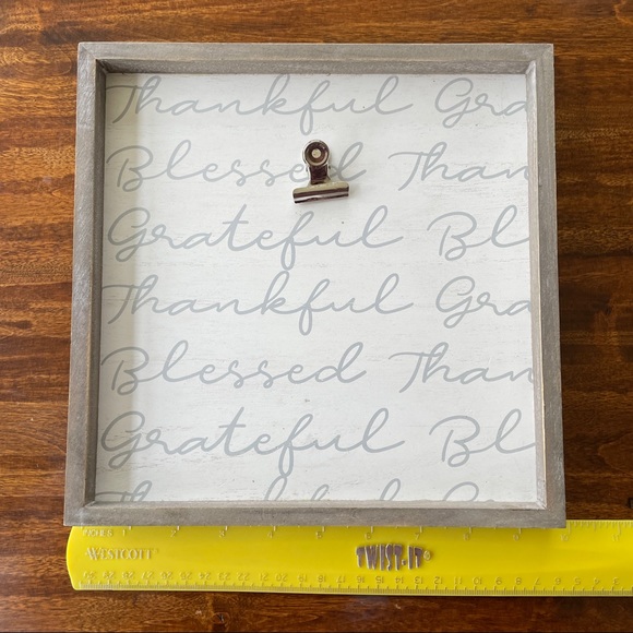 Grateful, Thankful, Blessed Rustic picture frame or note holder - Picture 3 of 9
